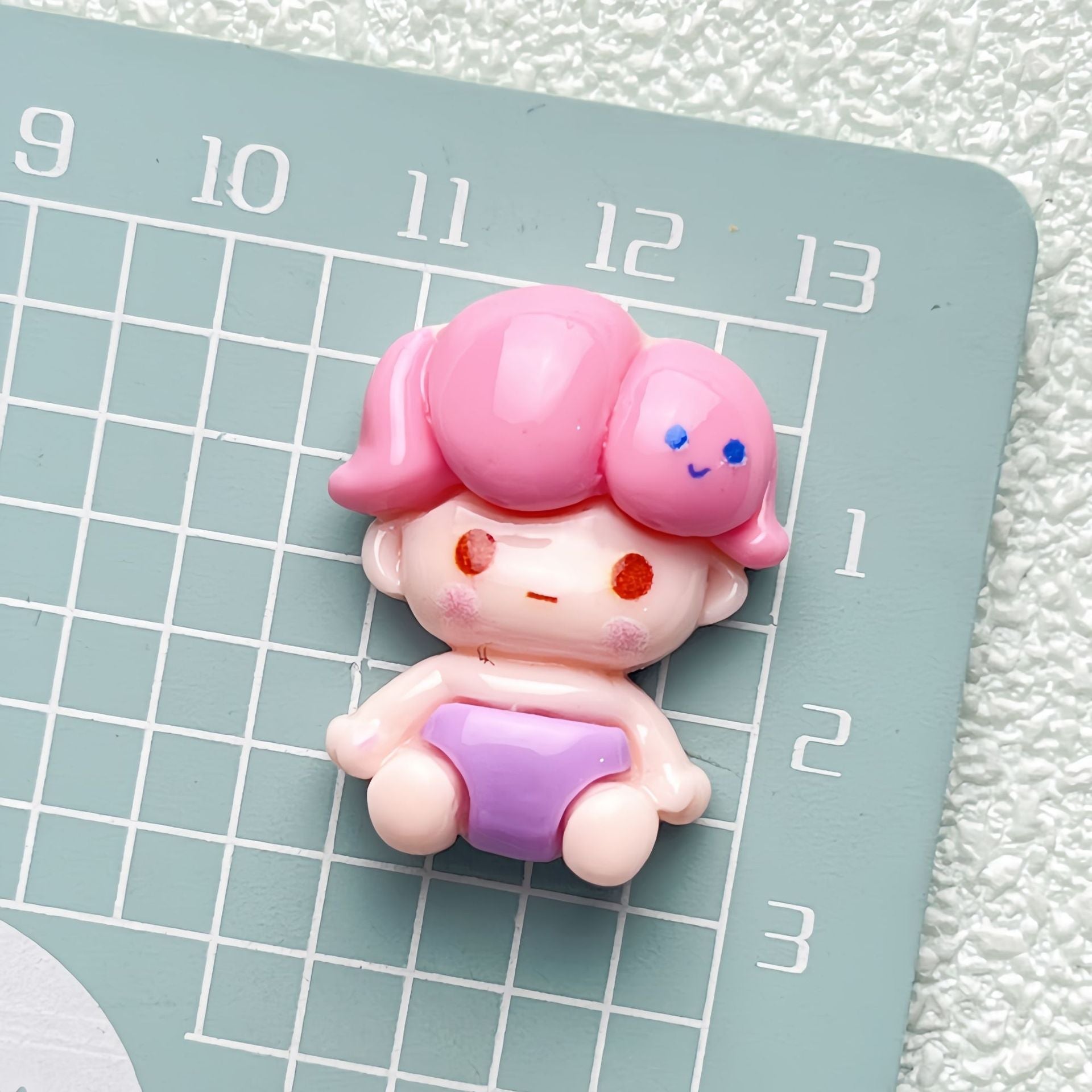 DIY Curly Hair Boy Charms Accessories – Customizable Phone Case, Hairpin, Fridge Magnet & Keychain Set