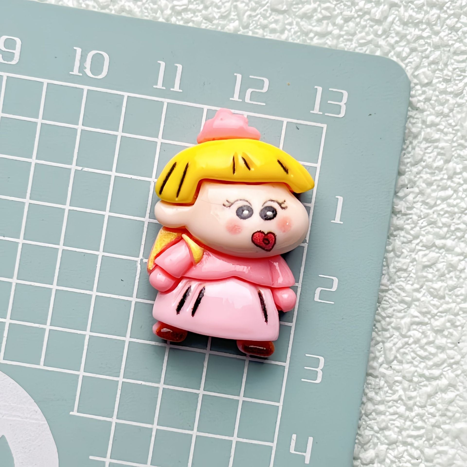 DIY  Milk Tea Drinking Shin-chan Charms Accessories – Customizable Phone Case, Hairpin, Fridge Magnet & Keychain Set