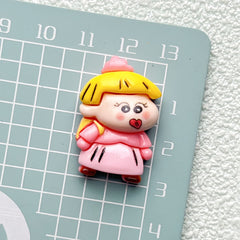 DIY  Milk Tea Drinking Shin-chan Charms Accessories – Customizable Phone Case, Hairpin, Fridge Magnet & Keychain Set