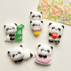 DIY Panda Charms Accessories – Customizable Phone Case, Hairpin, Fridge Magnet & Keychain Set