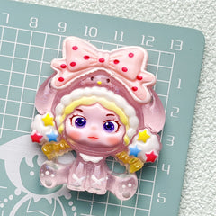 DIY   Luminous Sanrio Girl Charms Accessories – Customizable Phone Case, Hairpin, Fridge Magnet & Keychain Set