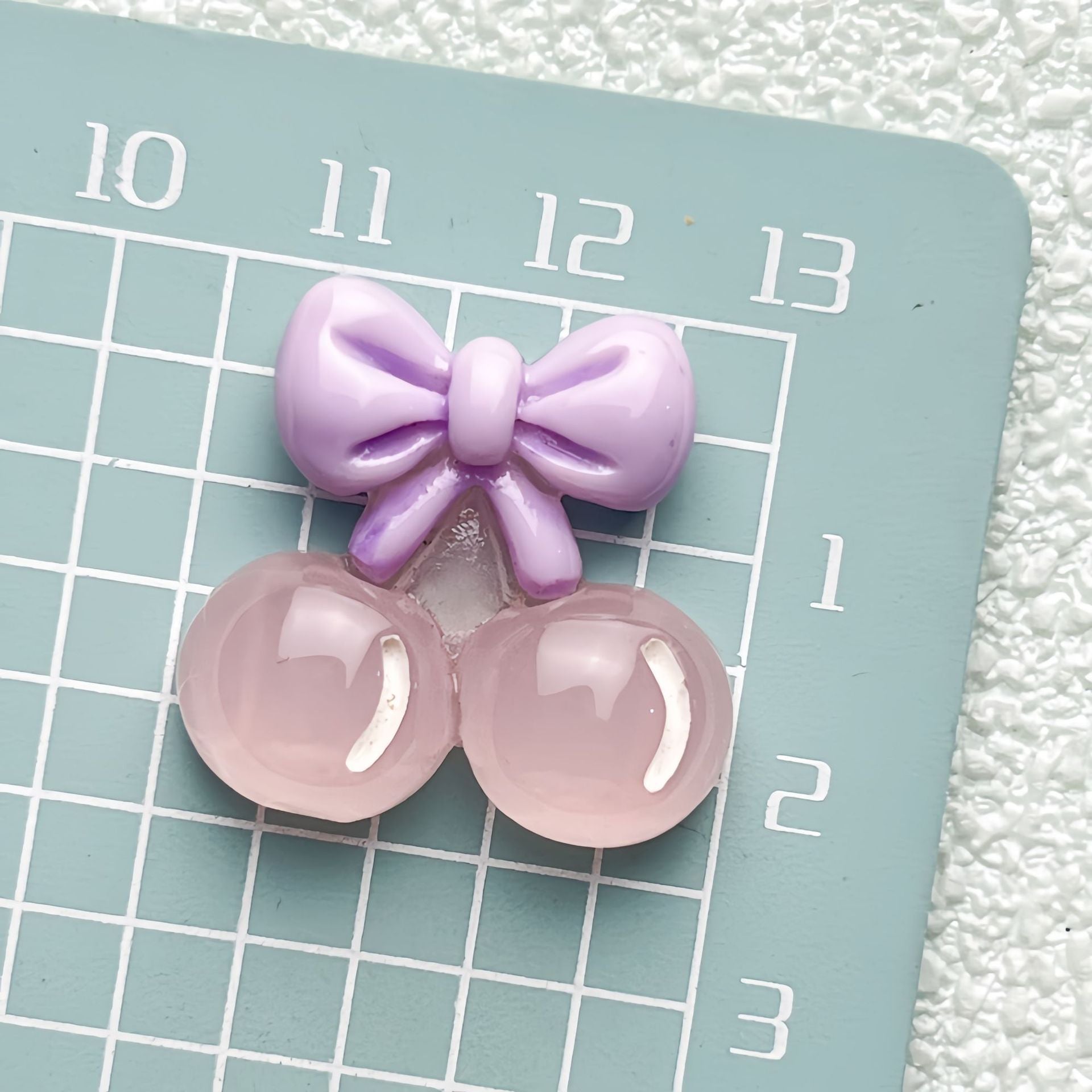 DIY Cute Ice Transparent Cherry Charms Accessories – Customizable Phone Case, Hairpin, Fridge Magnet & Keychain Set