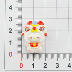 DIY multi-color lion dance kitten Charms Accessories – Customizable Phone Case, Hairpin, Fridge Magnet & Keychain Set