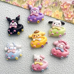 DIY Bumper Car Small Animal Charms Accessories – Customizable Phone Case, Hairpin, Fridge Magnet & Keychain Set