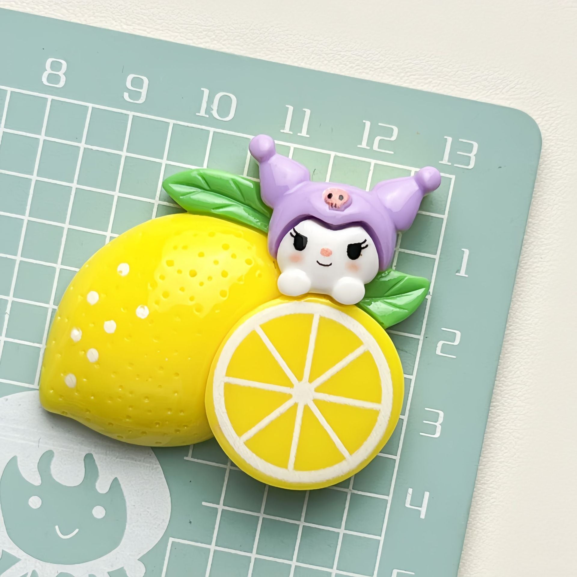 DIY Fruit Sanrio Cartoon Charms Accessories – Customizable Phone Case, Hairpin, Fridge Magnet & Keychain Set