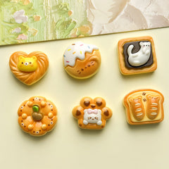 DIY Cat Bread Charms Accessories – Customizable Phone Case, Hairpin, Fridge Magnet & Keychain Set