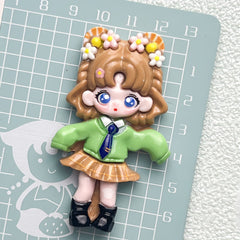 DIY Costume9Girl Charms Accessories – Customizable Phone Case, Hairpin, Fridge Magnet & Keychain Set