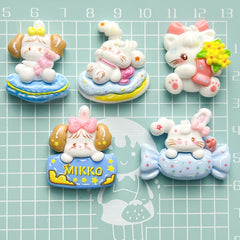 DIY  Kitten Charms Accessories – Customizable Phone Case, Hairpin, Fridge Magnet & Keychain Set