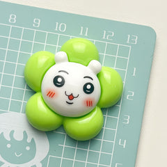 DIY Cute Cartoon Flower Bunny Charms Accessories – Customizable Phone Case, Hairpin, Fridge Magnet & Keychain Set