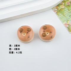 DIY Pig and Cat Sandwich Cookies Charms Accessories – Customizable Phone Case, Hairpin, Fridge Magnet & Keychain Set