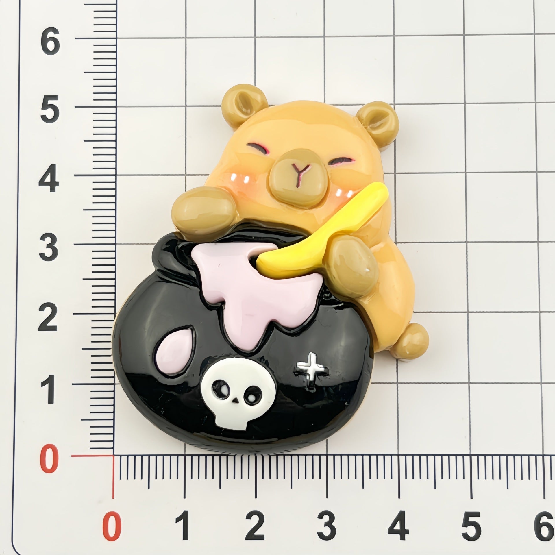 DIY Cartoon Halloween Capy Charms Accessories – Customizable Phone Case, Hairpin, Fridge Magnet & Keychain Set