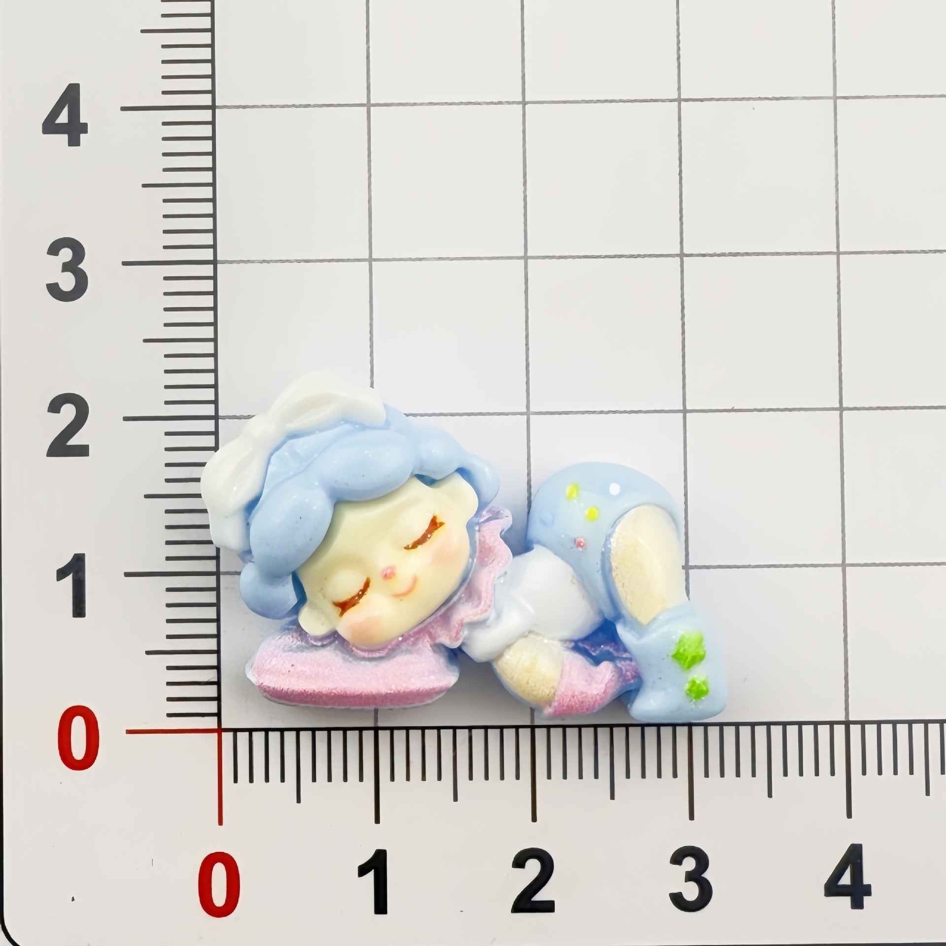 DIY Cartoon Girl In Costume Sleeping With Eyes Closed Charms Accessories – Customizable Phone Case, Hairpin, Fridge Magnet & Keychain Set