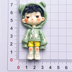 DIY Hoodie Dora Charms Accessories – Customizable Phone Case, Hairpin, Fridge Magnet & Keychain Set