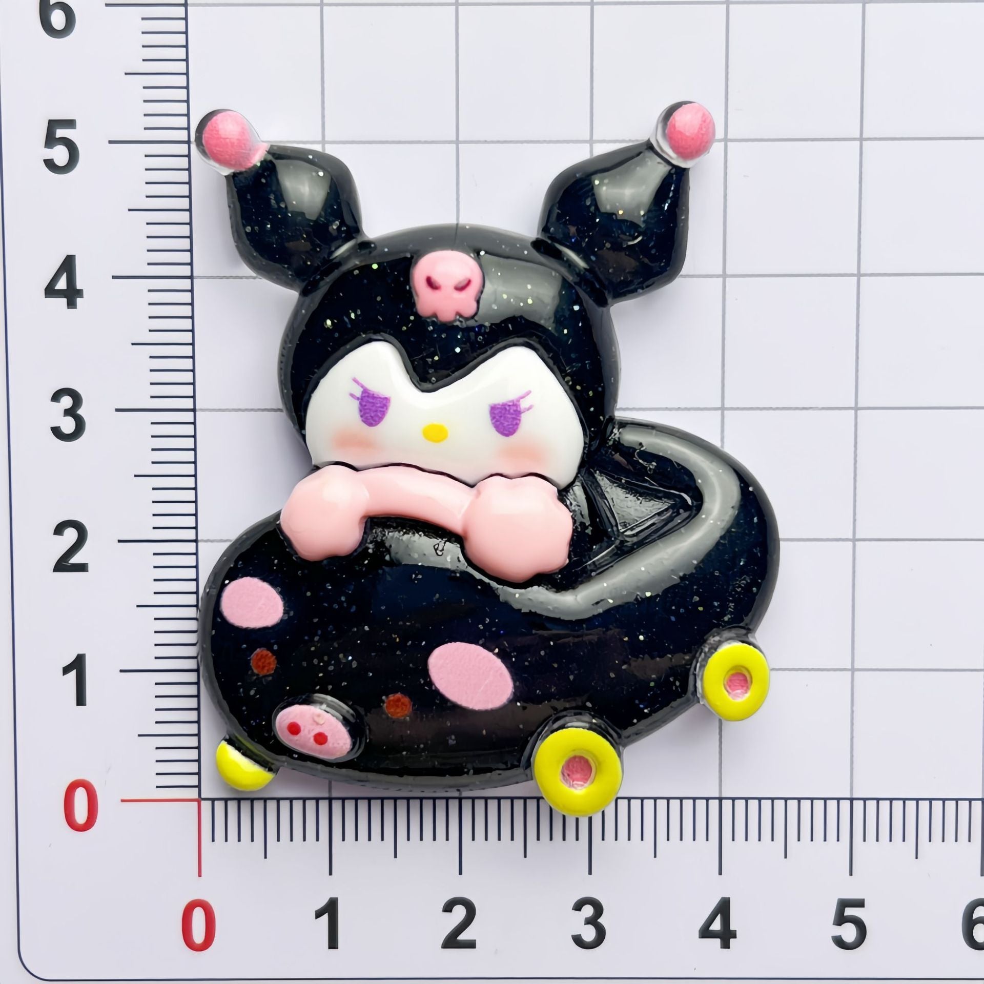 DIY Luminous Bumper Car Sanrio Charms Accessories – Customizable Phone Case, Hairpin, Fridge Magnet & Keychain Set