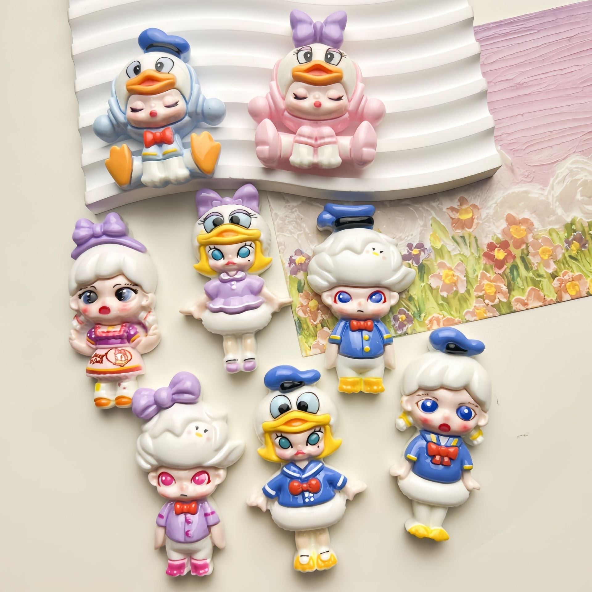DIY Kids Wearing Duck Hats Charms Accessories – Customizable Phone Case, Hairpin, Fridge Magnet & Keychain Set