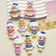 DIY Kids Wearing Duck Hats Charms Accessories – Customizable Phone Case, Hairpin, Fridge Magnet & Keychain Set