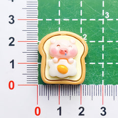 DIY Food Play Pink Sweet Dessert Pig Charms Accessories – Customizable Phone Case, Hairpin, Fridge Magnet & Keychain Set