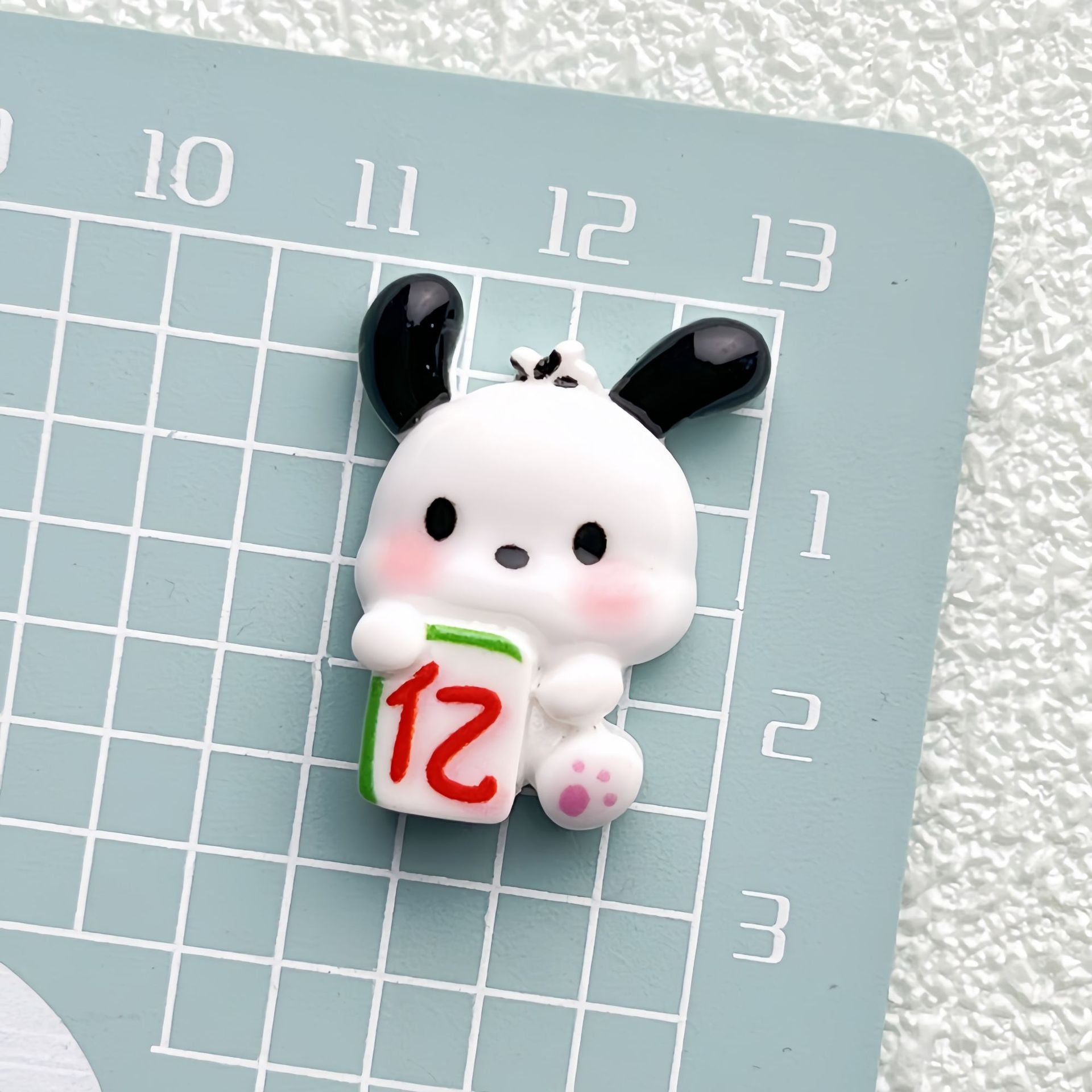 DIY Mahjong Puppy Charms Accessories – Customizable Phone Case, Hairpin, Fridge Magnet & Keychain Set