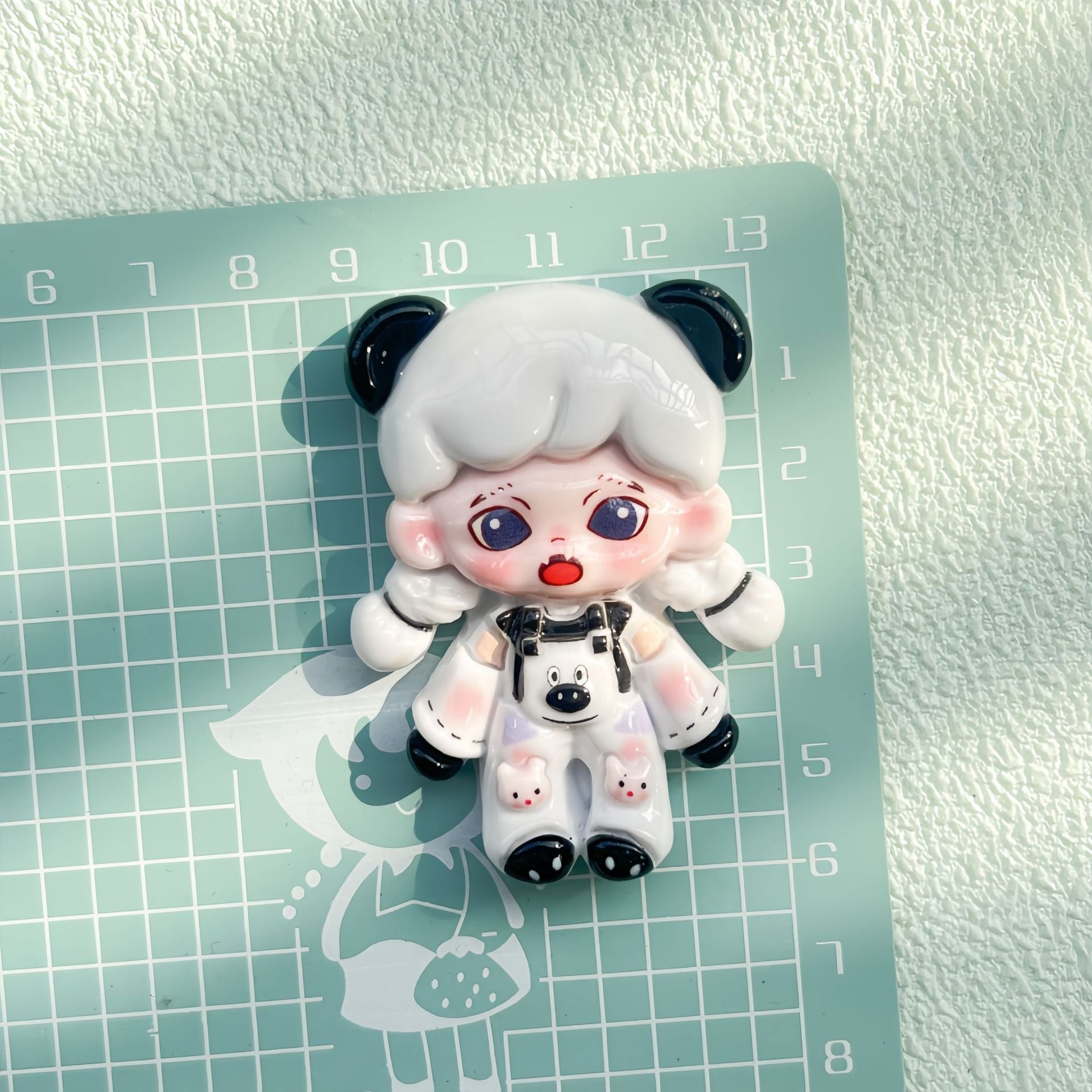 DIY Cute Girl With Charms Accessories – Customizable Phone Case, Hairpin, Fridge Magnet & Keychain Set