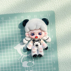 DIY Cute Girl With Charms Accessories – Customizable Phone Case, Hairpin, Fridge Magnet & Keychain Set
