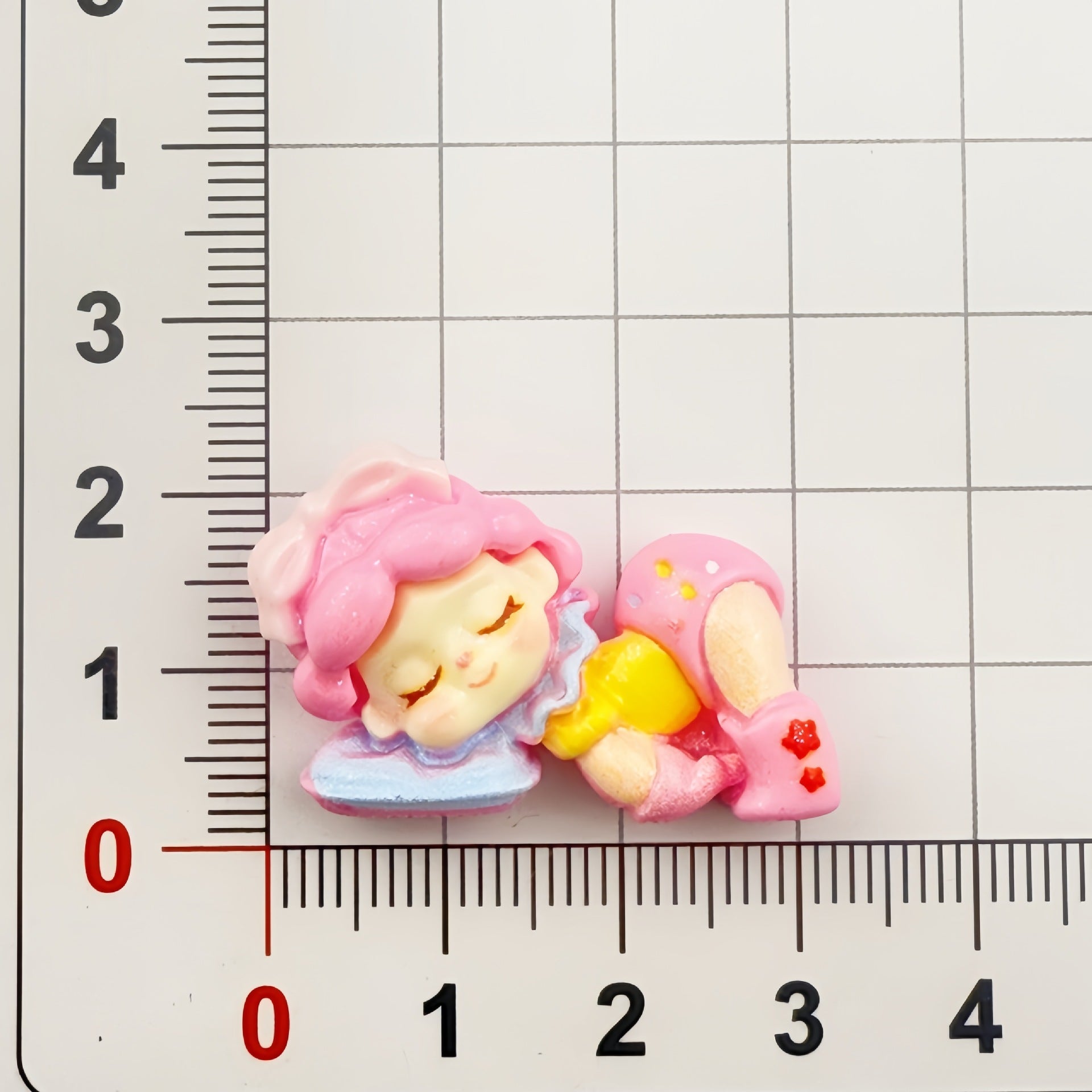 DIY Cartoon Girl In Costume Sleeping With Eyes Closed Charms Accessories – Customizable Phone Case, Hairpin, Fridge Magnet & Keychain Set