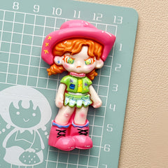 DIY Cute CartoonCharms Accessories – Customizable Phone Case, Hairpin, Fridge Magnet & Keychain Set