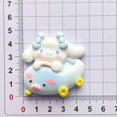 DIY Multi-color Sanrio Bumper Car Charms Accessories – Customizable Phone Case, Hairpin, Fridge Magnet & Keychain Set