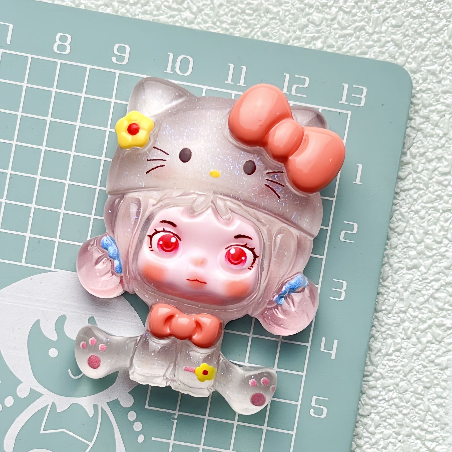 DIY   Luminous Sanrio Girl Charms Accessories – Customizable Phone Case, Hairpin, Fridge Magnet & Keychain Set