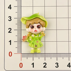 DIY Big-eyed Girl Charms Accessories – Customizable Phone Case, Hairpin, Fridge Magnet & Keychain Set