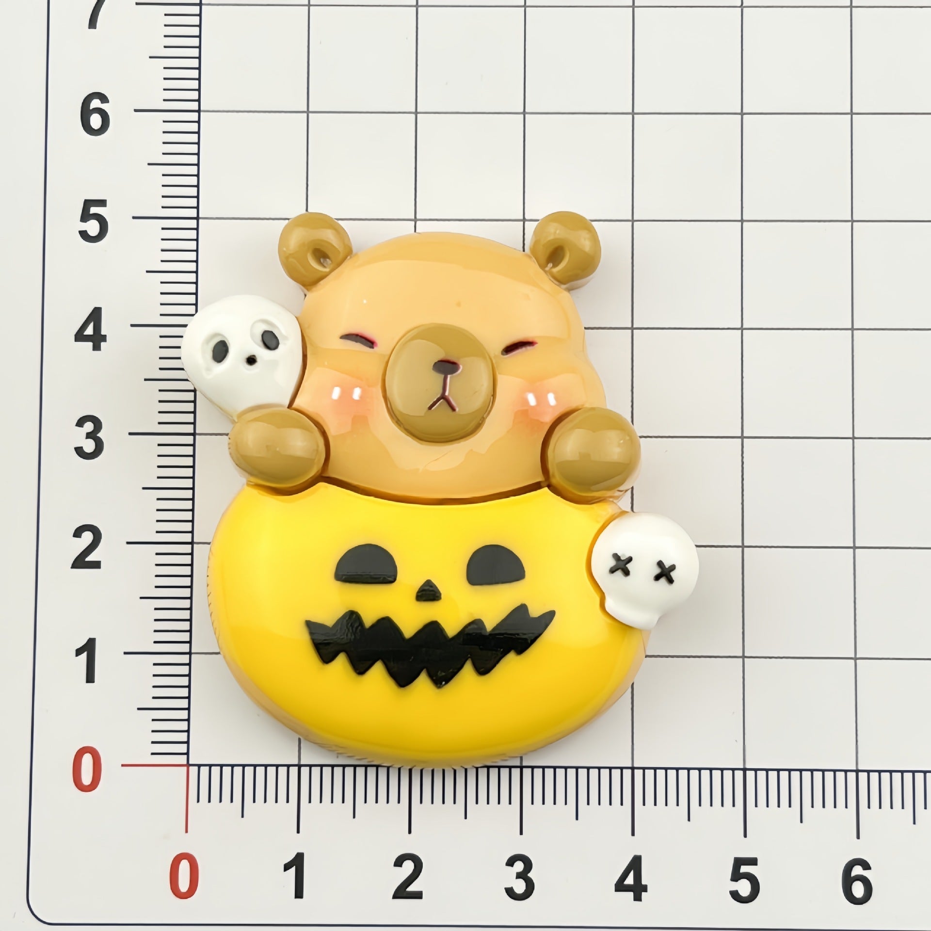 DIY Cartoon Halloween Capy Charms Accessories – Customizable Phone Case, Hairpin, Fridge Magnet & Keychain Set