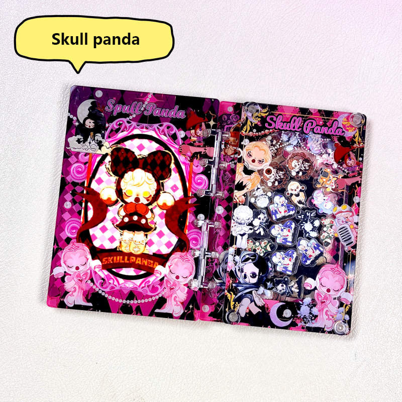 DIY Pink Skullpanda Acrylic Shaky Notebook - Customizable with Trendy & Anime IP Characters