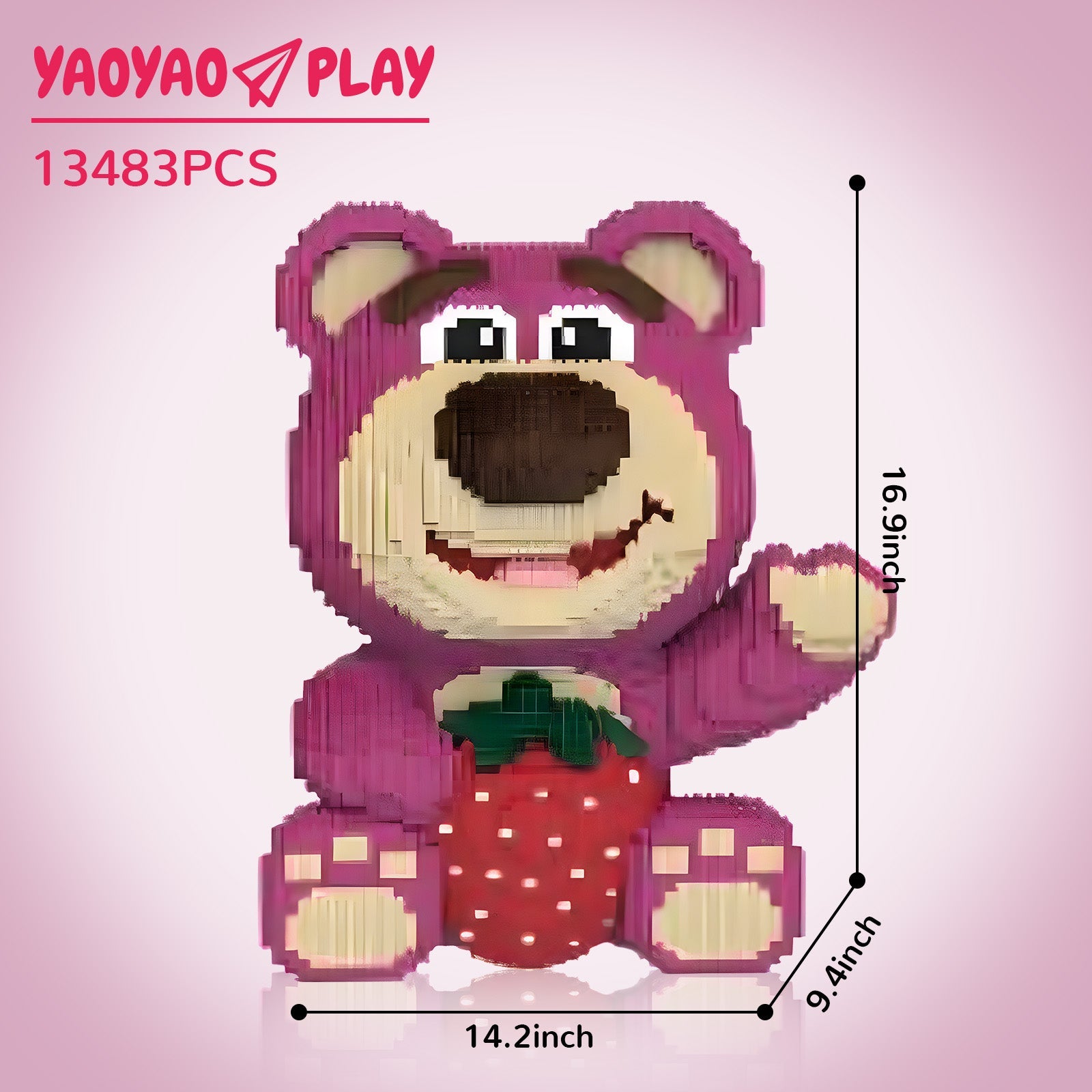 Strawberry Large Bear Building Block Set