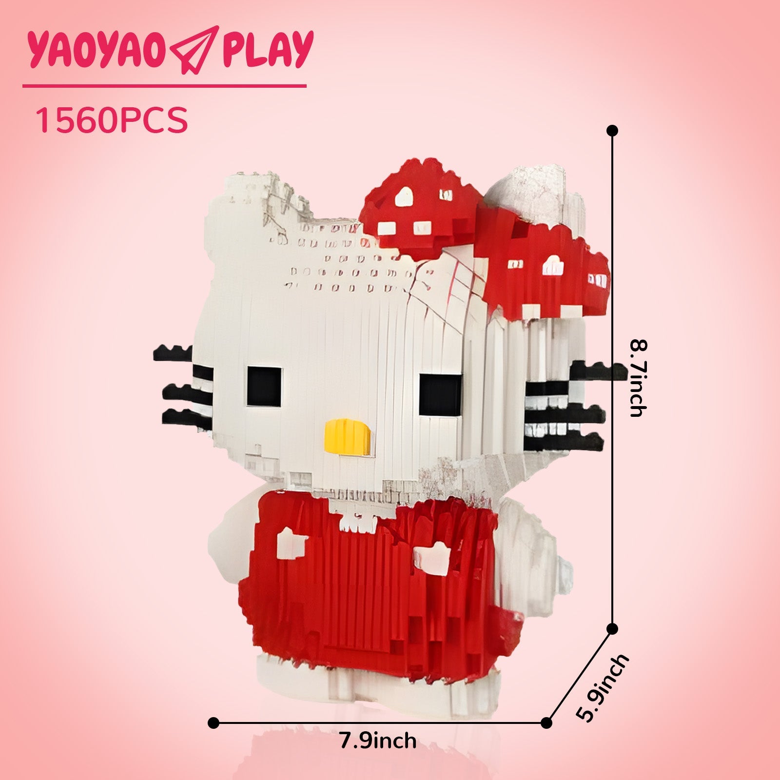 White Cat Mini Building Block Set