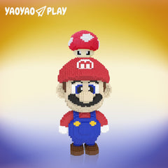 Mushroom Red Mario Building Block Set