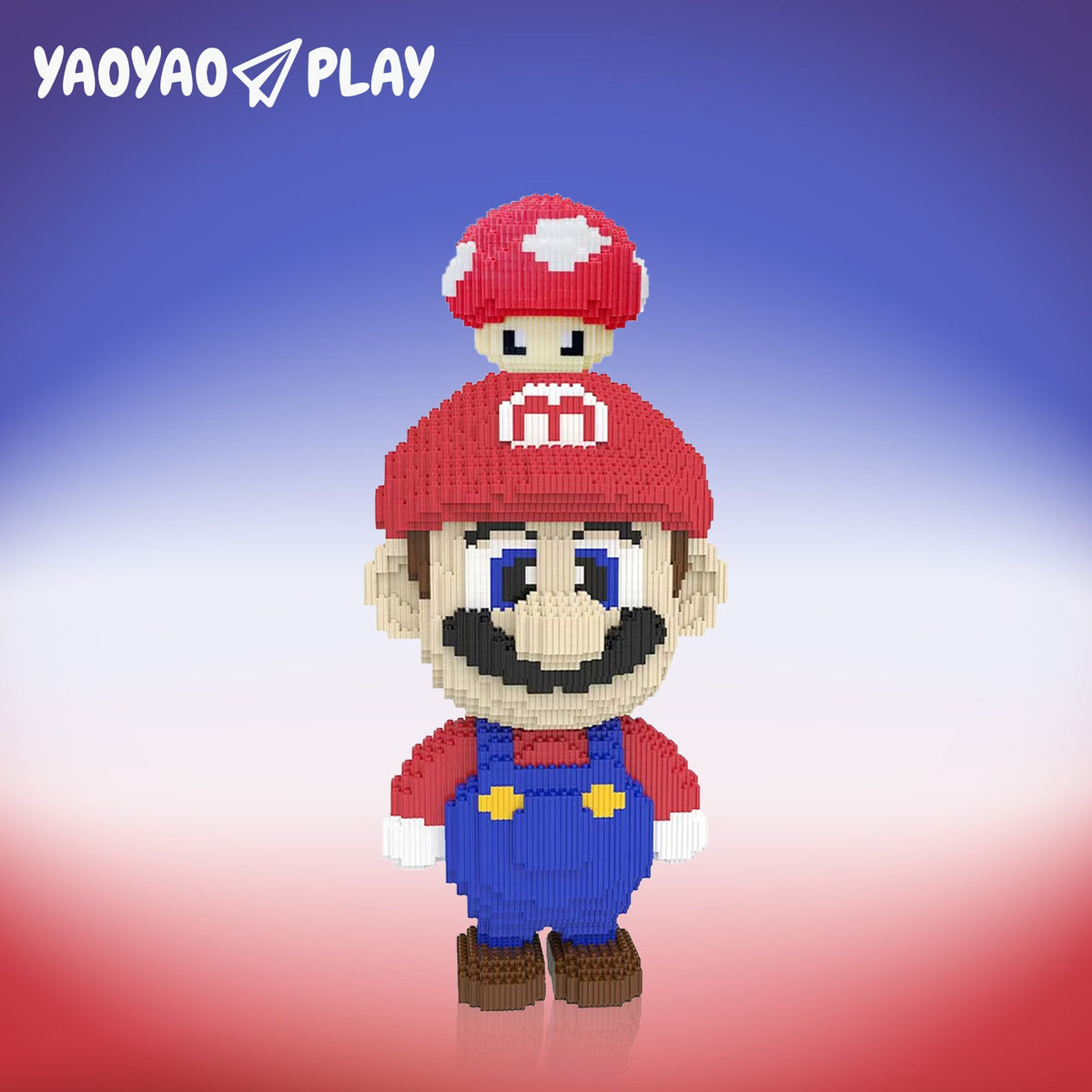 Mushroom Red Mario Building Block Set