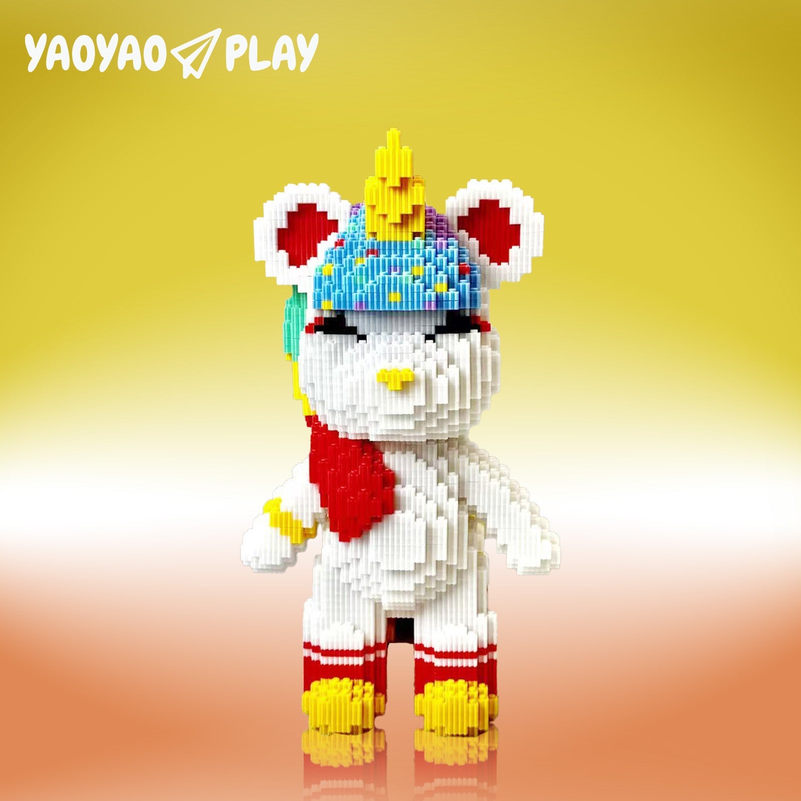 Rainbow Unicorn Plastic Building Blocks