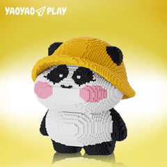 Hat Panda Building Block Set