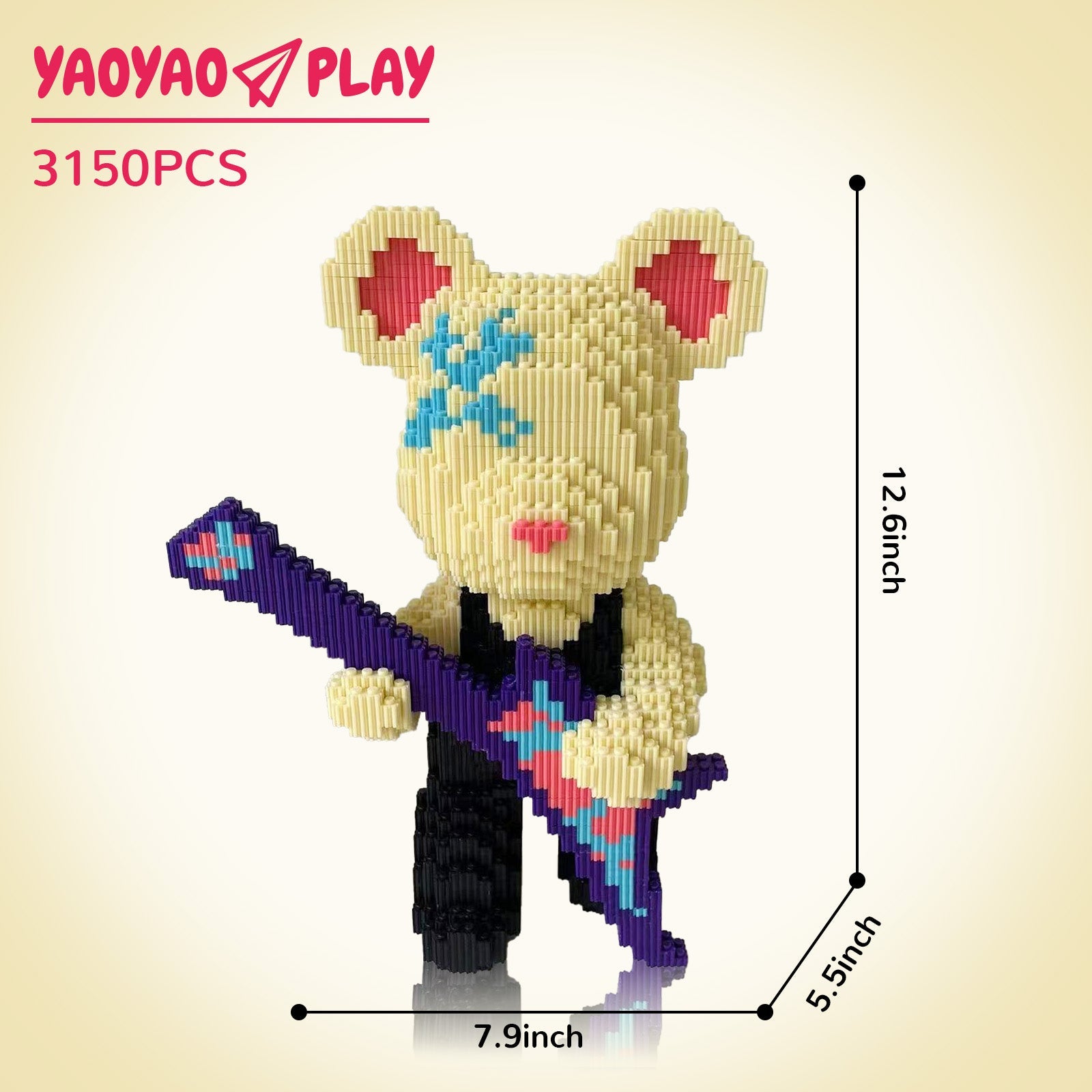 Little DY Notes Medium Bear Building Blocks