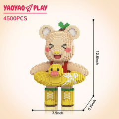 RedBook Medium Bear Plastic Building Blocks