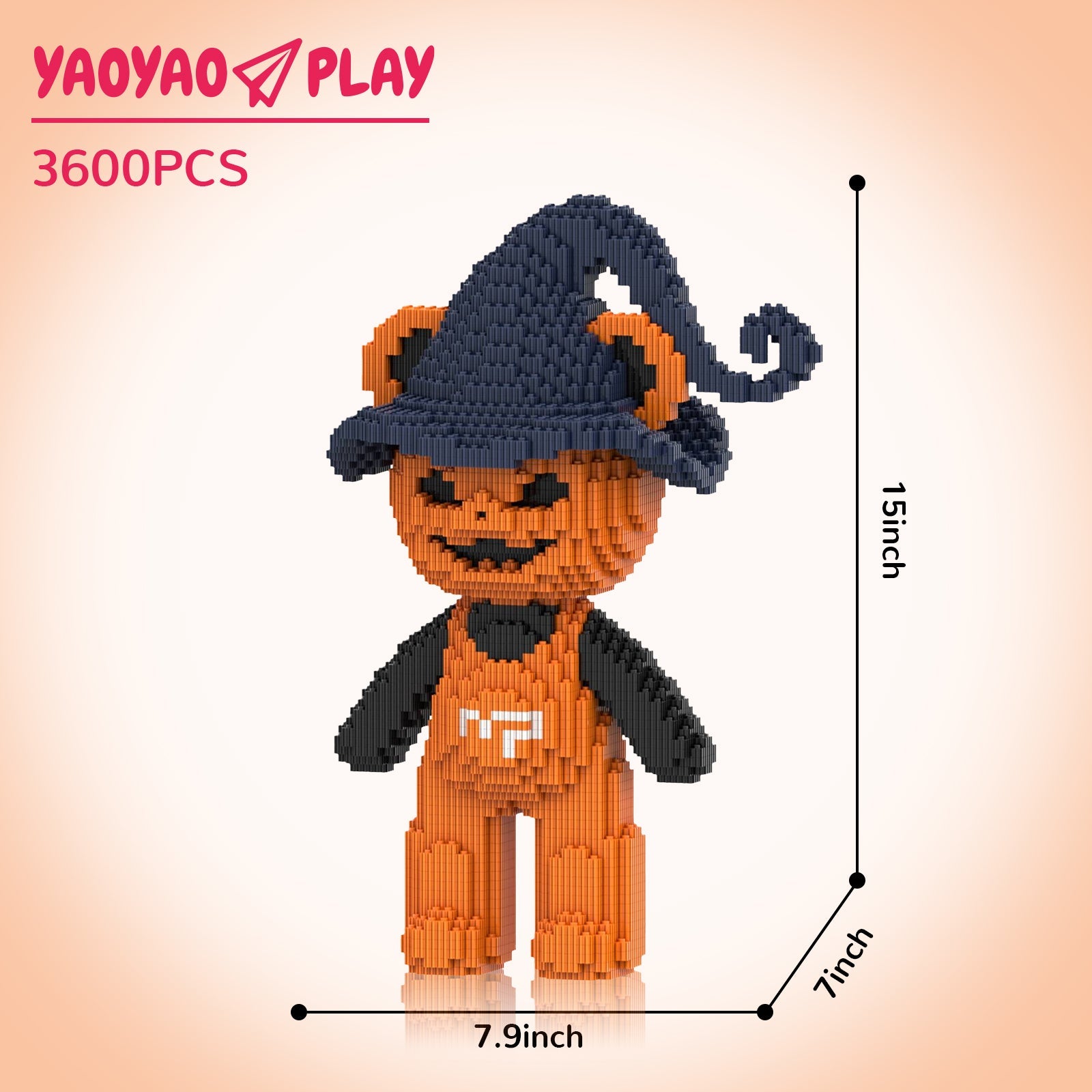 Wizard Pumpkin Bear Small Building Block Set