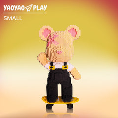 Happy Skateboard Medium Bear Building Blocks