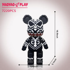 Large Black Totem Bear Building Block Set