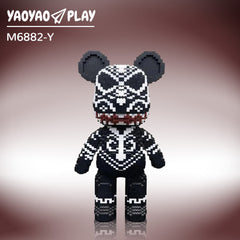 Large Black Totem Bear Building Block Set