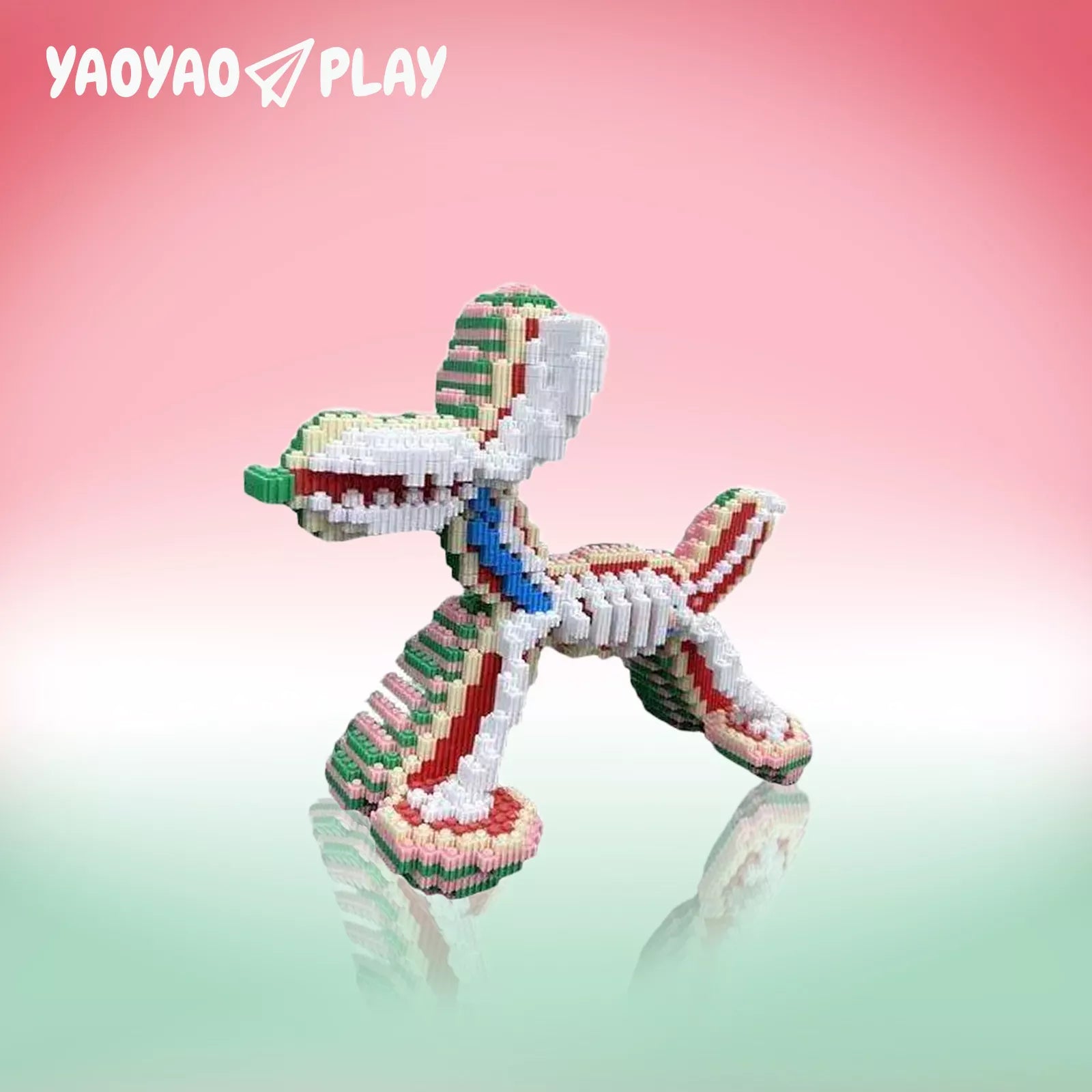 Rainbow Bubble Dog Half-Dissected Building Block Set