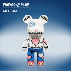 Heart Patchwork Large Bear Building Blocks