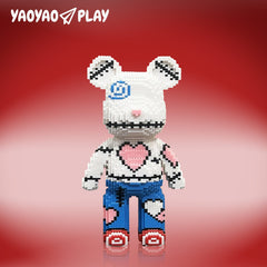 Heart Patchwork Large Bear Building Blocks
