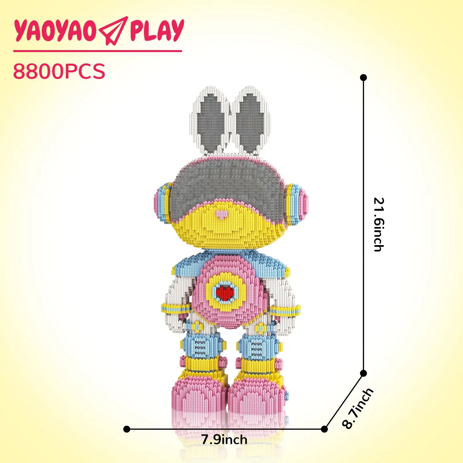 Galactic Girl Bunny Plastic Building Blocks