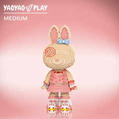 Pink Skirt PP Bunny Building Blocks