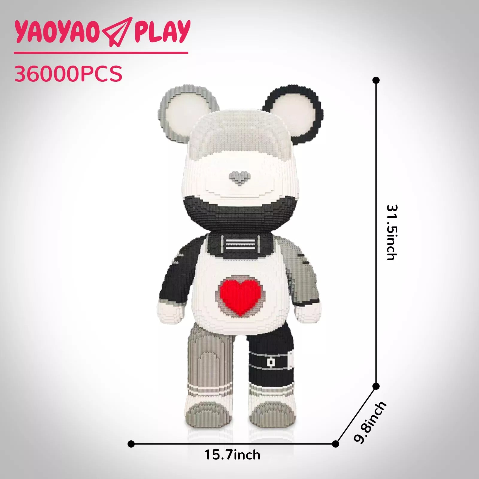 Large Future Galaxy Bear Building Block Set