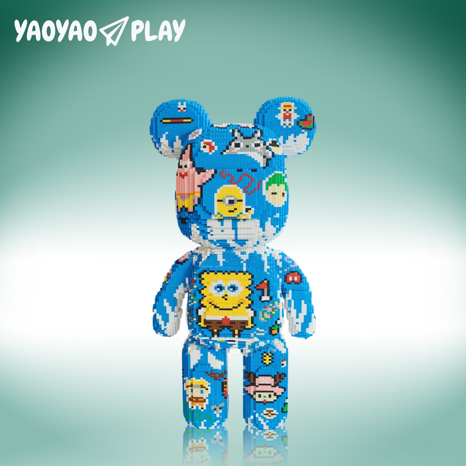 Large Sticker Graffiti Bear Building Block Set